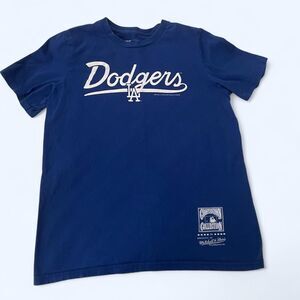 Women's Blue and White Dodgers FittedT-shirt
